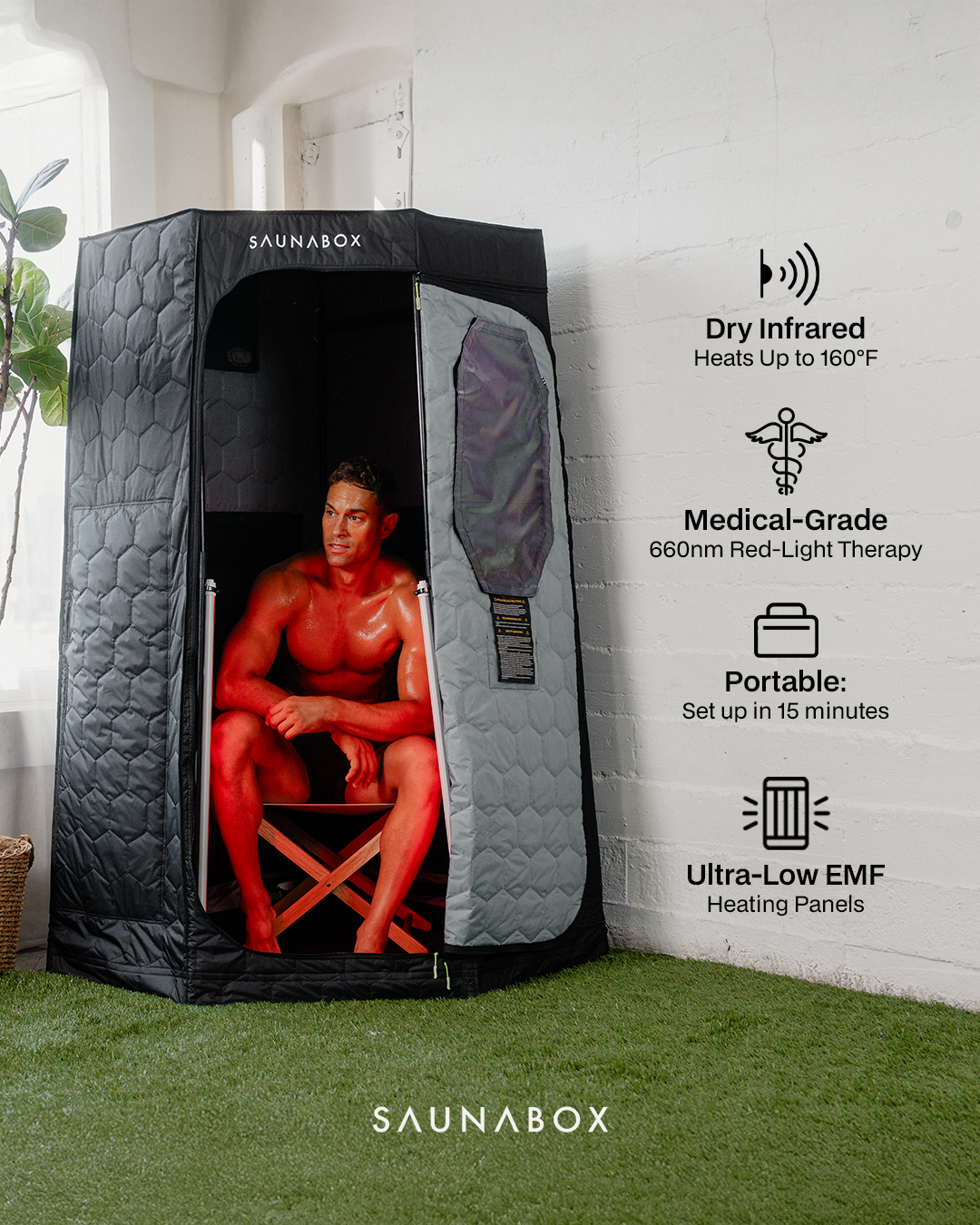 SaunaBox® Pulse PRO: Infrared Sauna with Red-light Therapy - view 5