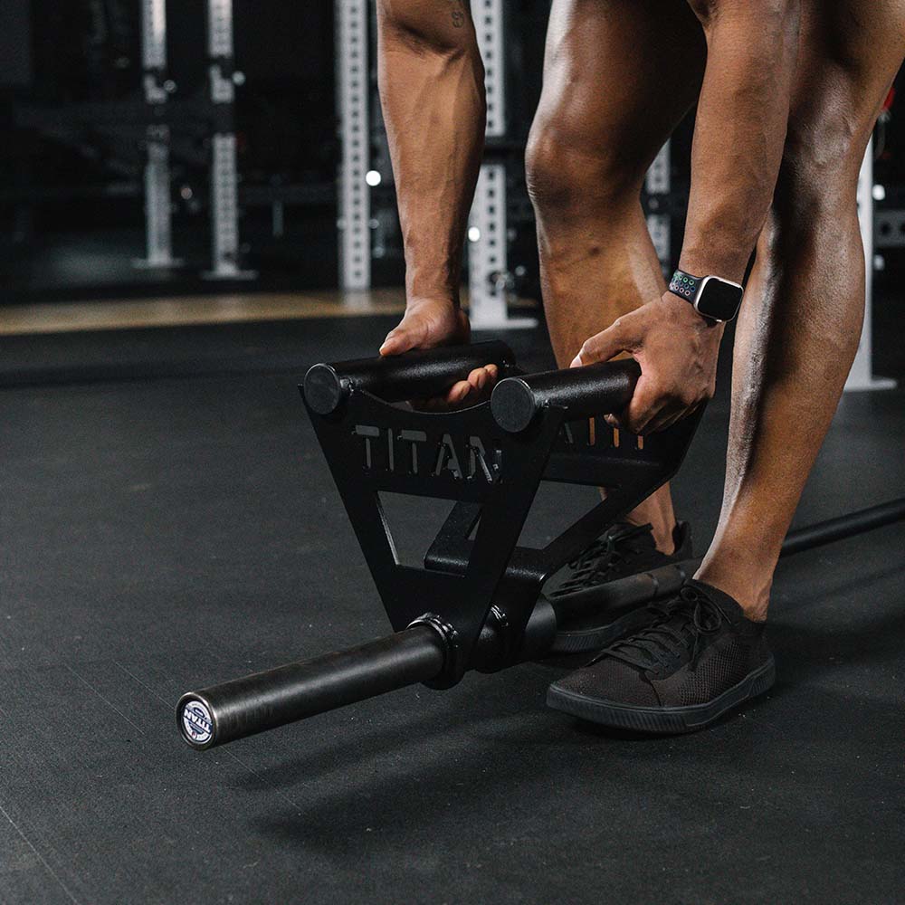 Fat Grip Parallel Landmine Handle - Shown on barbell sleeve