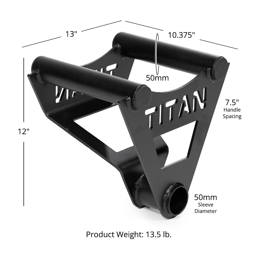 Fat Grip Parallel Landmine Handle - TITAN laser-cut logo - view 8