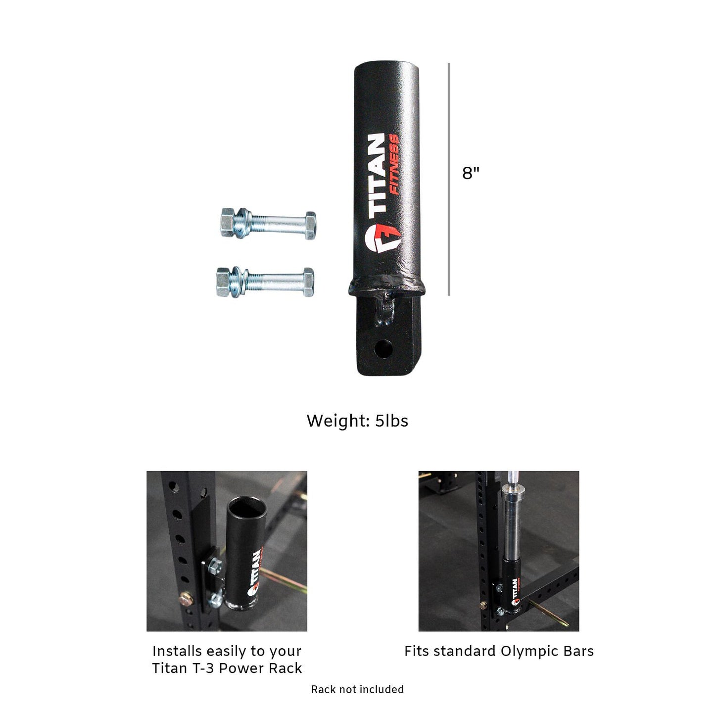 Scratch and Dent - Single Vertical Mount Barbell Holder for T-3 Power Rack - FINAL SALE - view 2