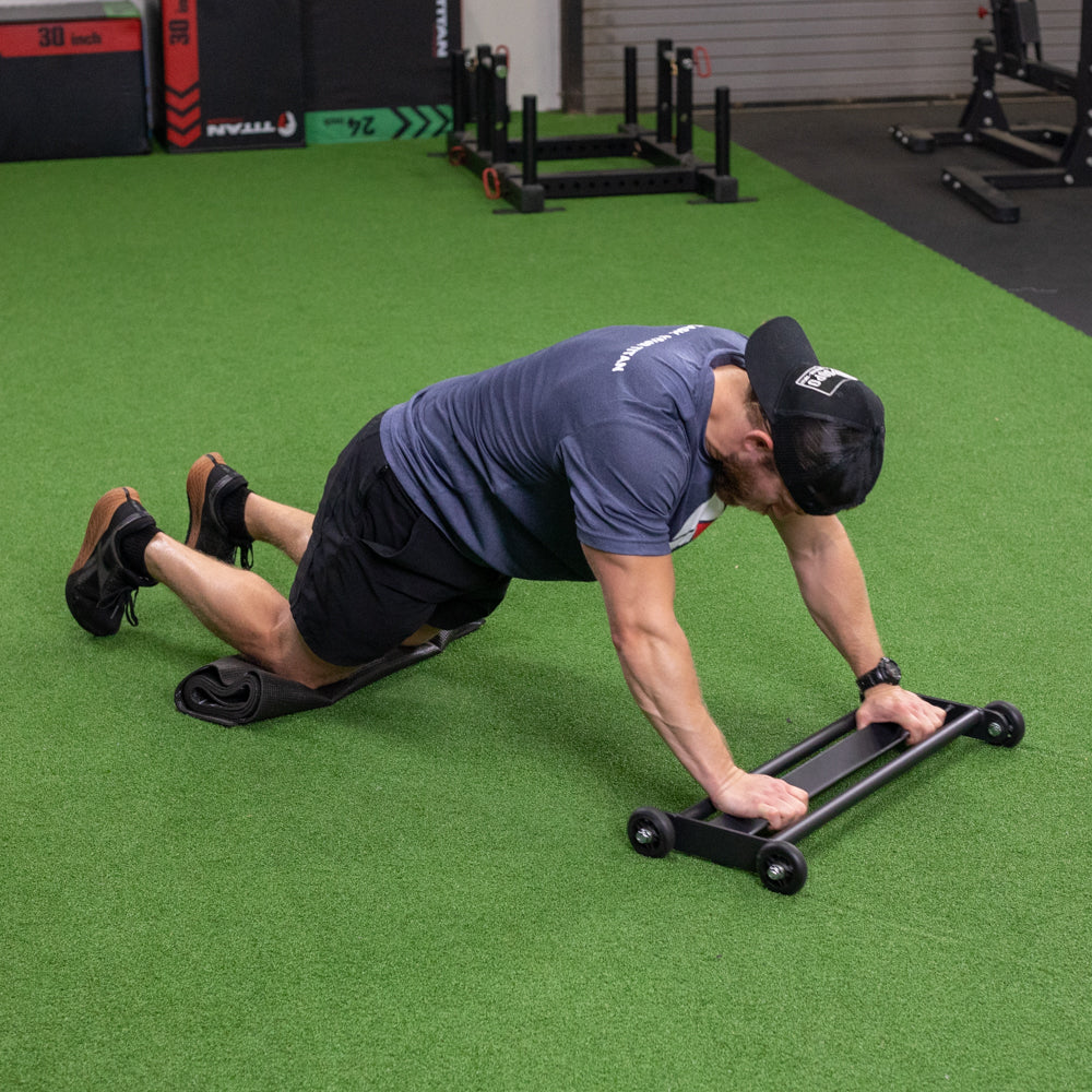 Glute Ham Glider - Use handles for multiple ab exercises