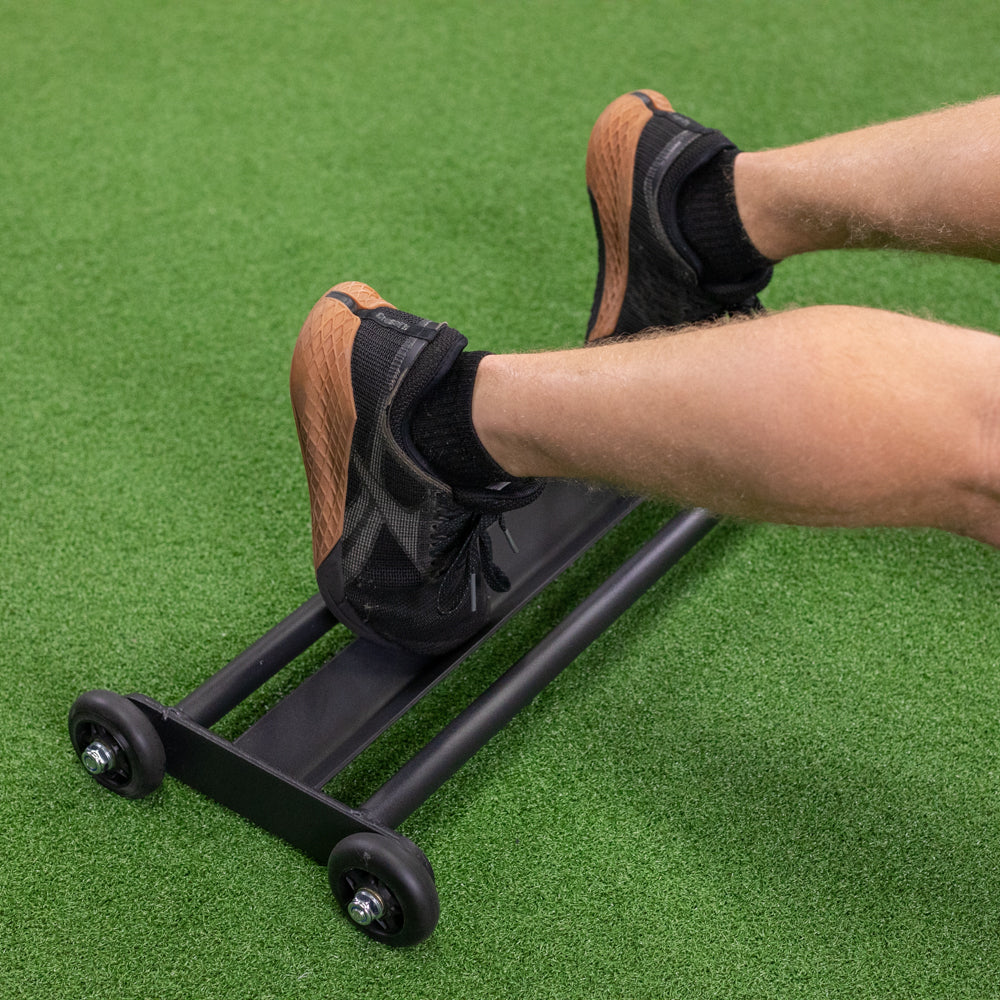 Glute Ham Glider - V-Shaped notch for heels and toes