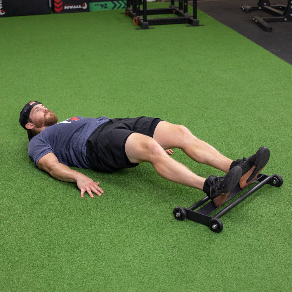 Glute Ham Glider - V-Shaped notch for heels and toes