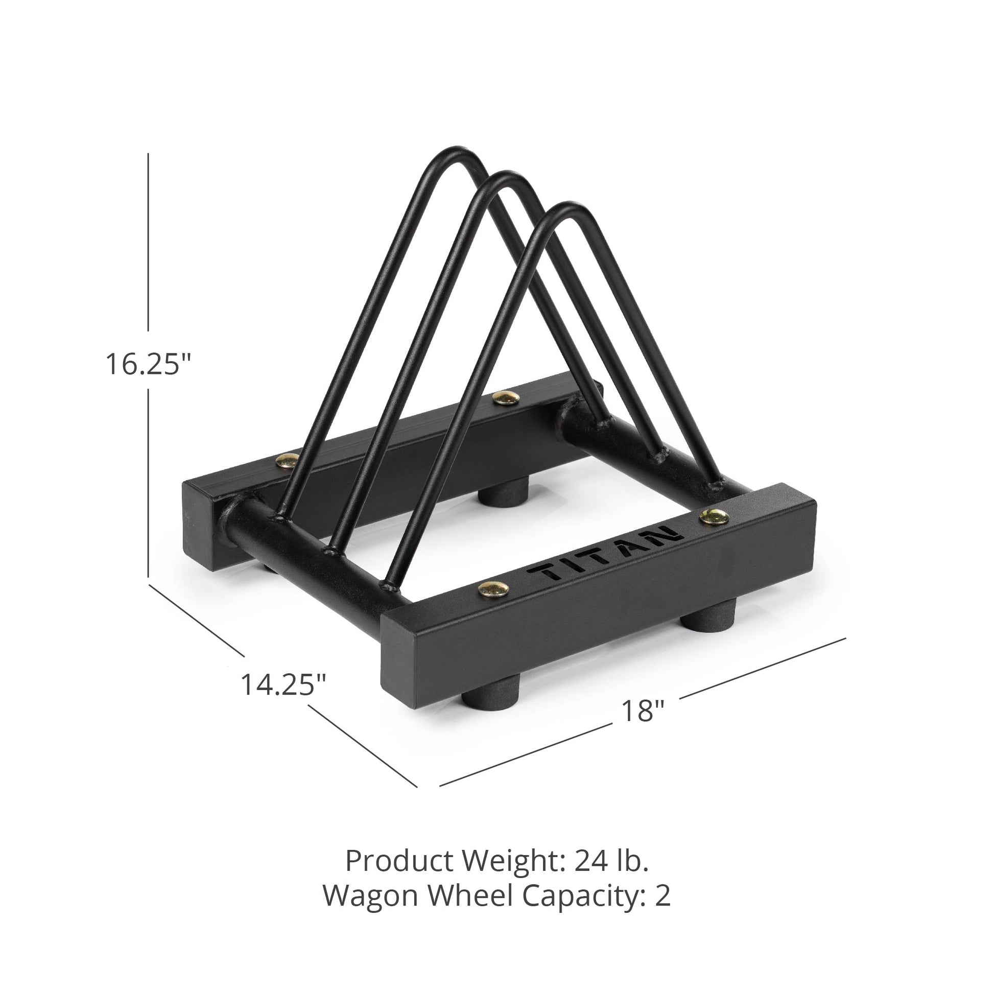 Horizontal Wagon Wheel Storage - 16.25"T x 18"W x 14.25"D