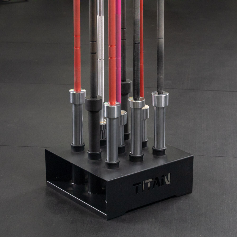Scratch and Dent - 9 Bar Olympic Barbell Holder Vertical Storage Rack 19" x 19" - FINAL SALE - view 3