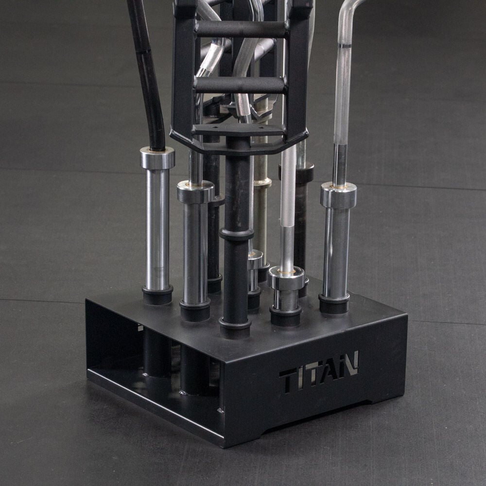 Scratch and Dent - 9 Bar Olympic Barbell Holder Vertical Storage Rack 19" x 19" - FINAL SALE - view 4