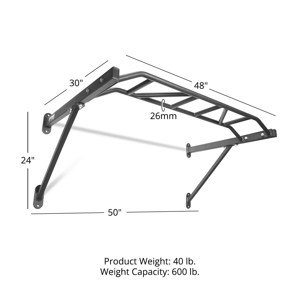 48" Wall Mounted Multi Pull-Up Bar - view 8