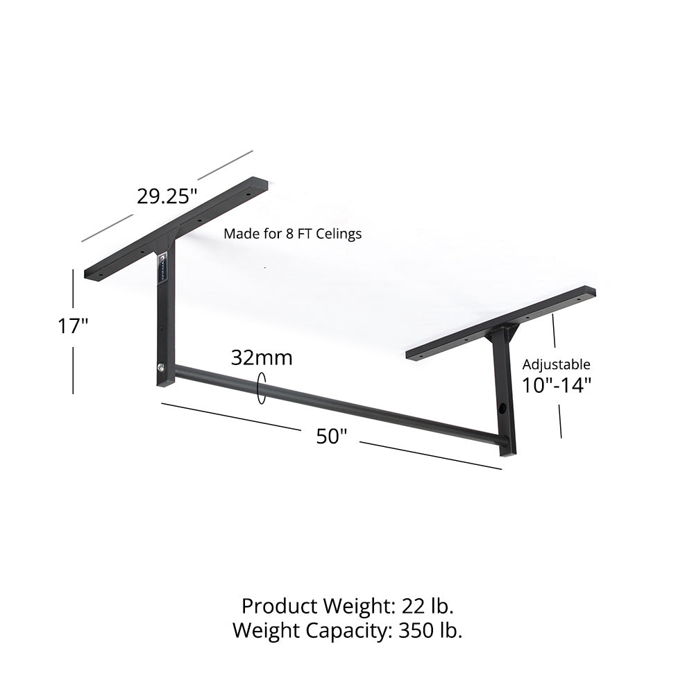 Small Adjustable Ceiling Wall-Mount Pull-Up Bar