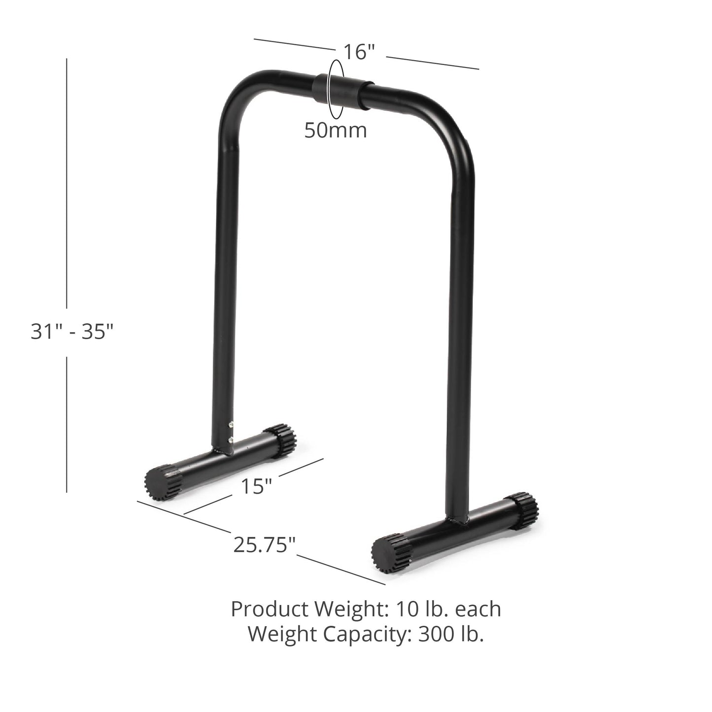 Scratch and Dent, Black Dip Station Leg Raise Bars Body Weight Parallettes - view 9