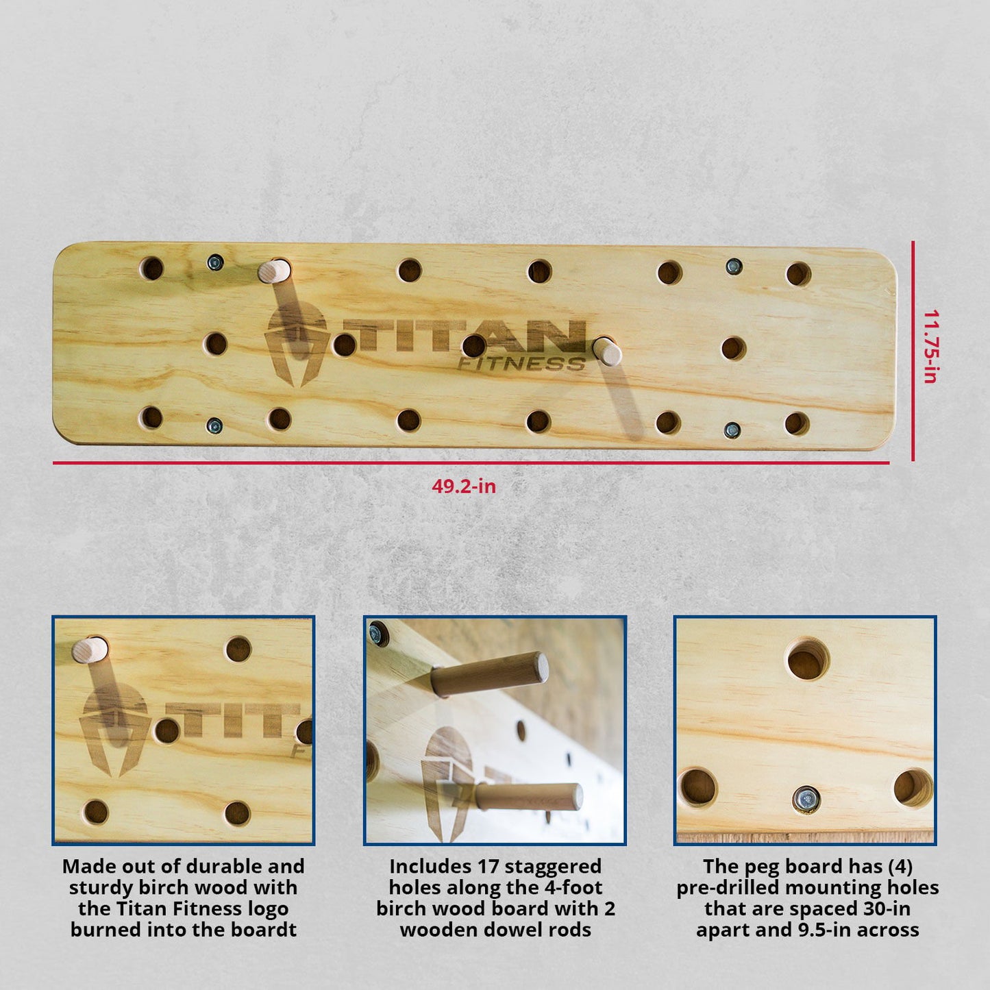 Scratch and Dent - Wall Mounted Peg Board - FINAL SALE - view 7