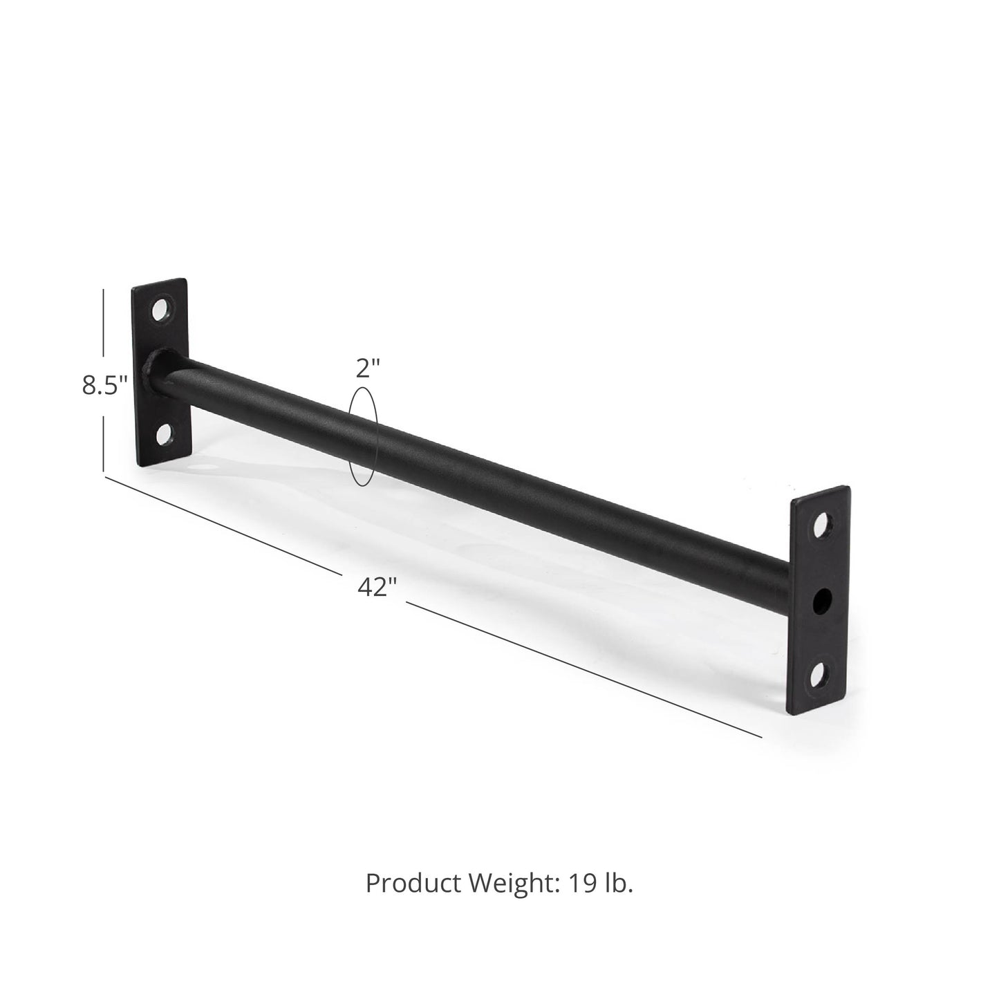 TITAN Series 2" Single Fat Pull-Up Bar - 42"L x 8.5"H x 50mm Dia. Grip - view 5