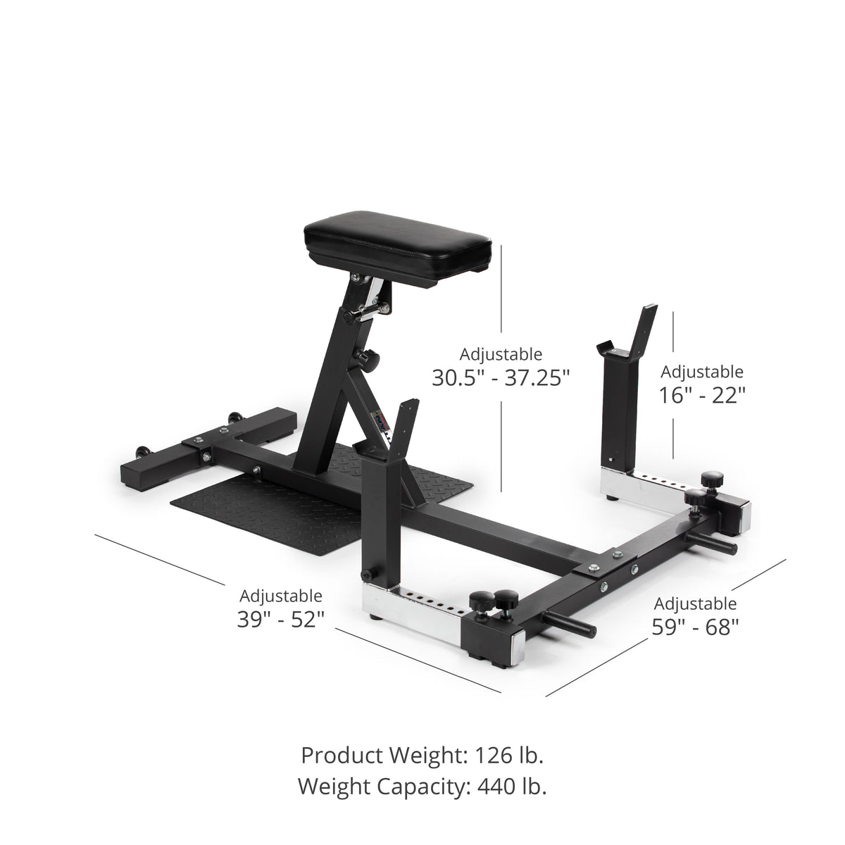 Scratch and Dent - Chest Supported Adjustable Row Bench - FINAL SALE - view 12