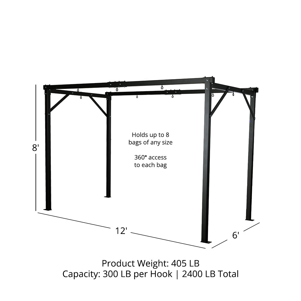 Heavy Bag Boxing Stand - Holds 8 Bags - view 10