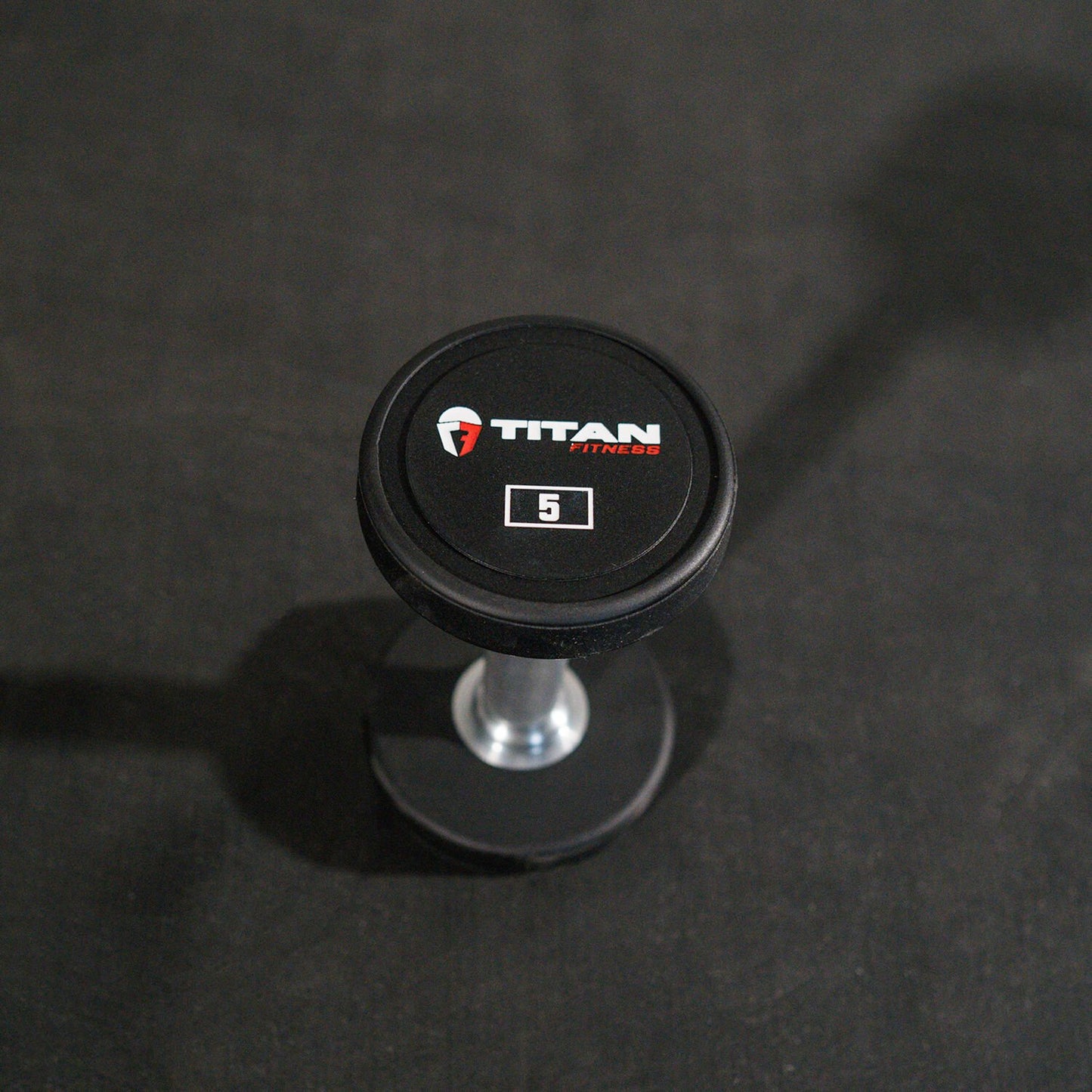 Scratch and Dent - Single 5 LB Round Urethane Dumbbell - FINAL SALE - view 1