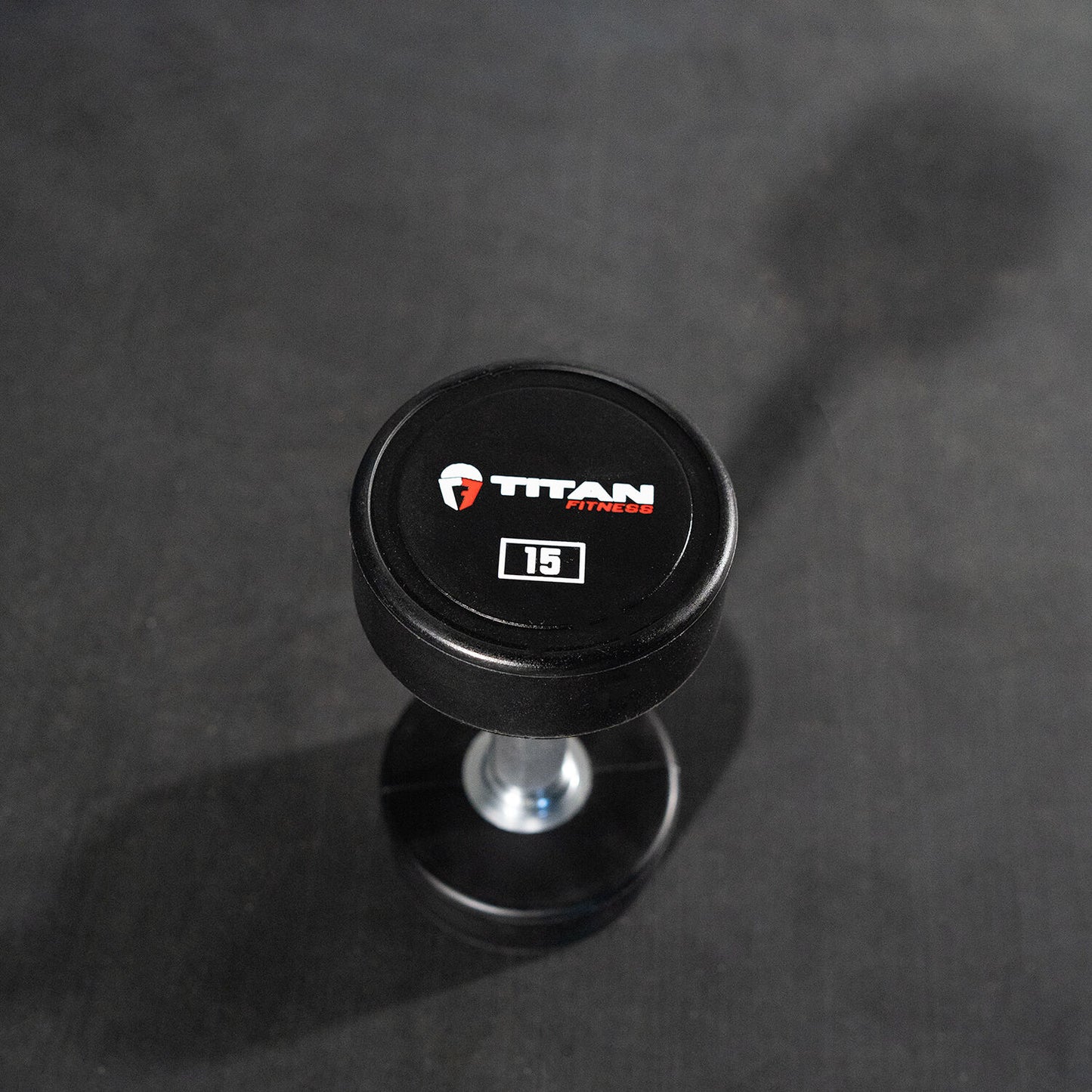 Scratch and Dent - Single 15 LB Round Urethane Dumbbell - FINAL SALE - view 1
