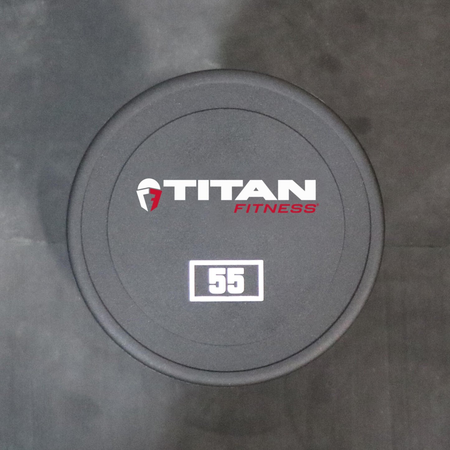 SCRATCH AND DENT - 55 LB Single Round Urethane Dumbbell - FINAL SALE - view 1