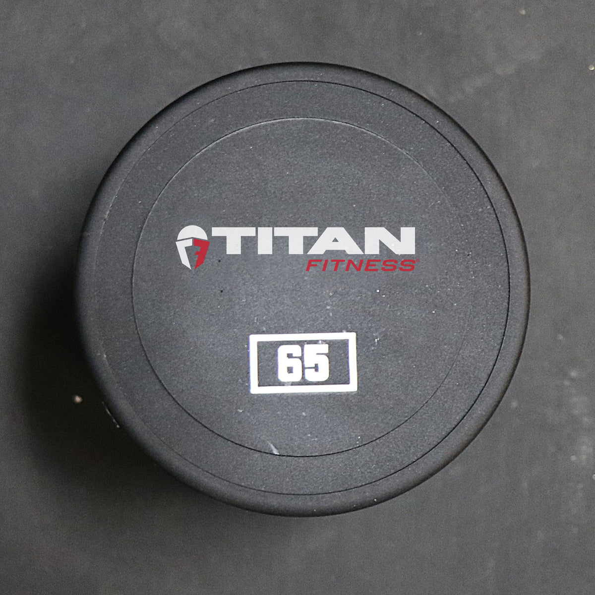 Scratch and Dent - Single 65 LB Round Urethane Dumbbell - FINAL SALE - view 2