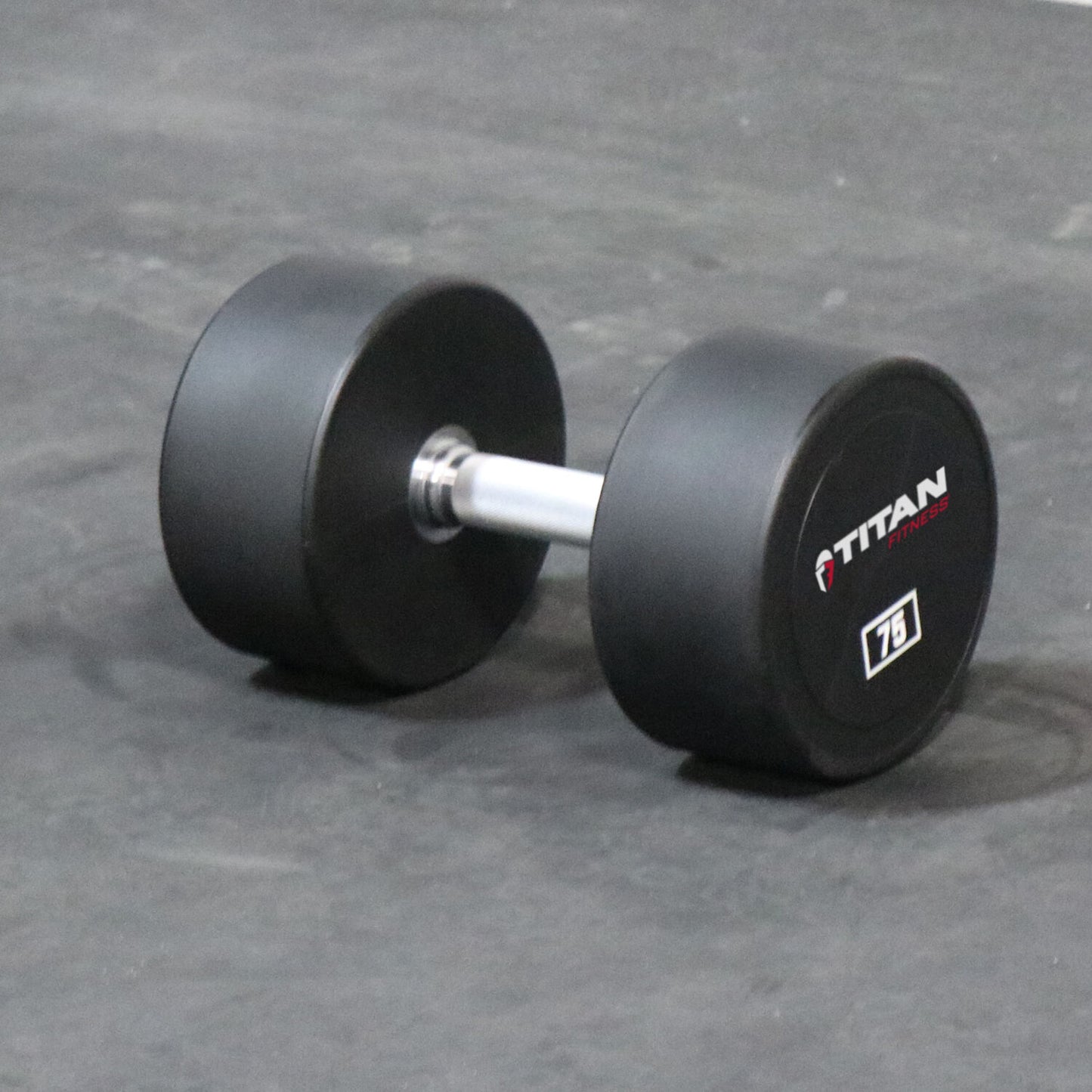 Scratch and Dent - Single 75 LB Round Urethane Dumbbell - FINAL SALE - view 2