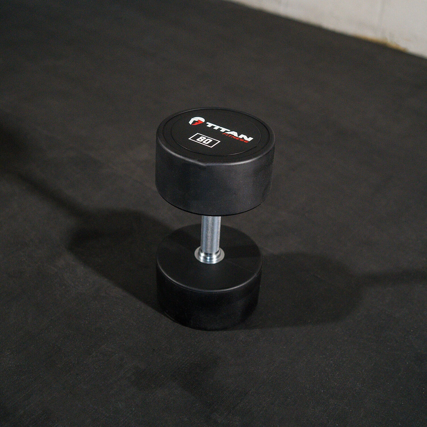 Scratch and Dent - Single 80 LB Round Urethane Dumbbell - FINAL SALE - view 2