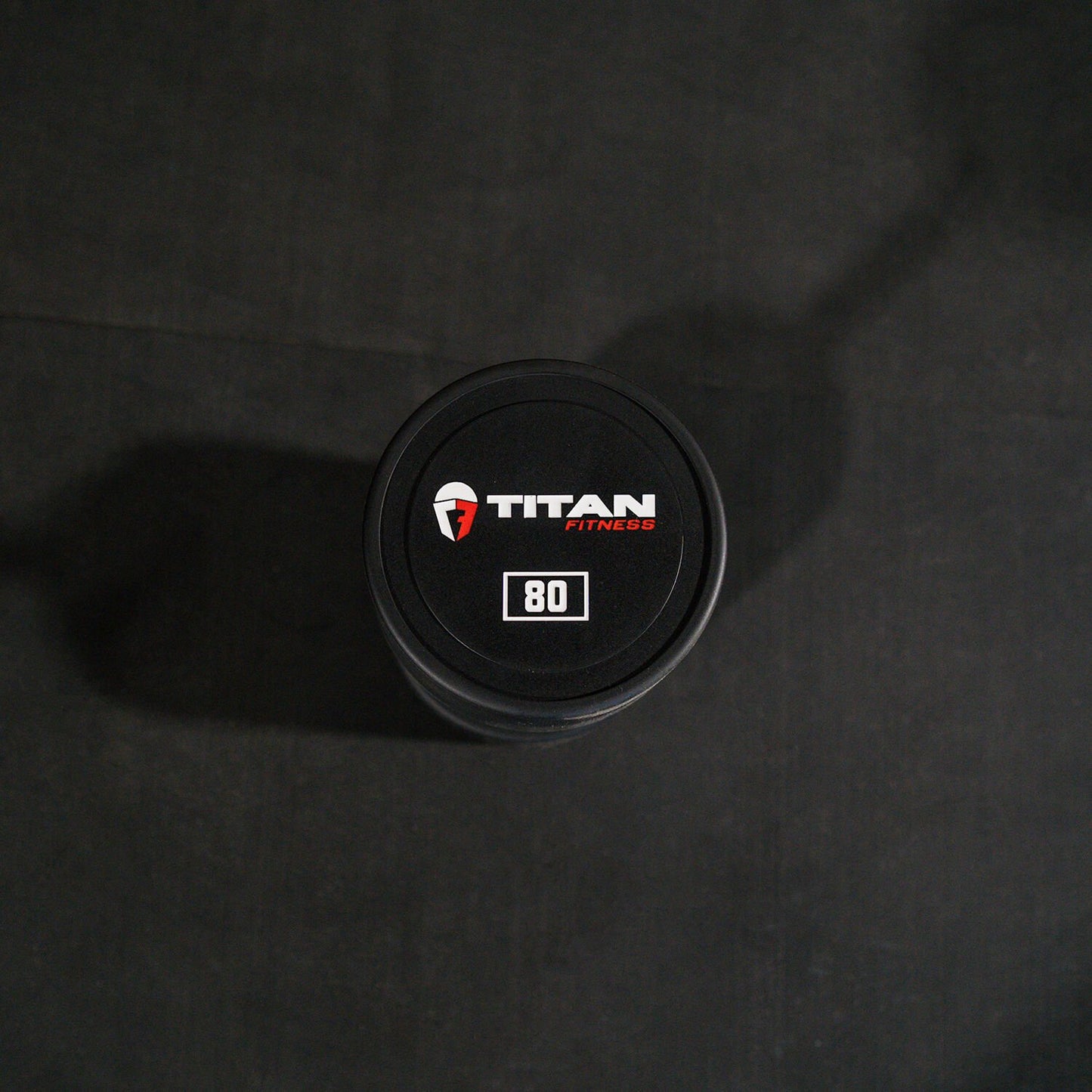 Scratch and Dent - Single 80 LB Round Urethane Dumbbell - FINAL SALE - view 1