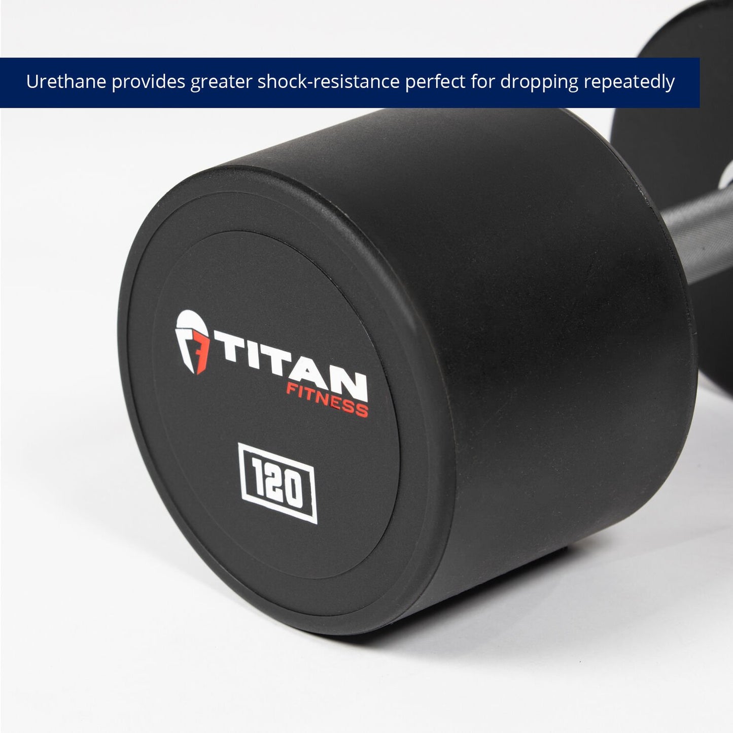 Scratch and Dent - 120 LB Single Round Urethane Dumbbell - FINAL SALE - view 3