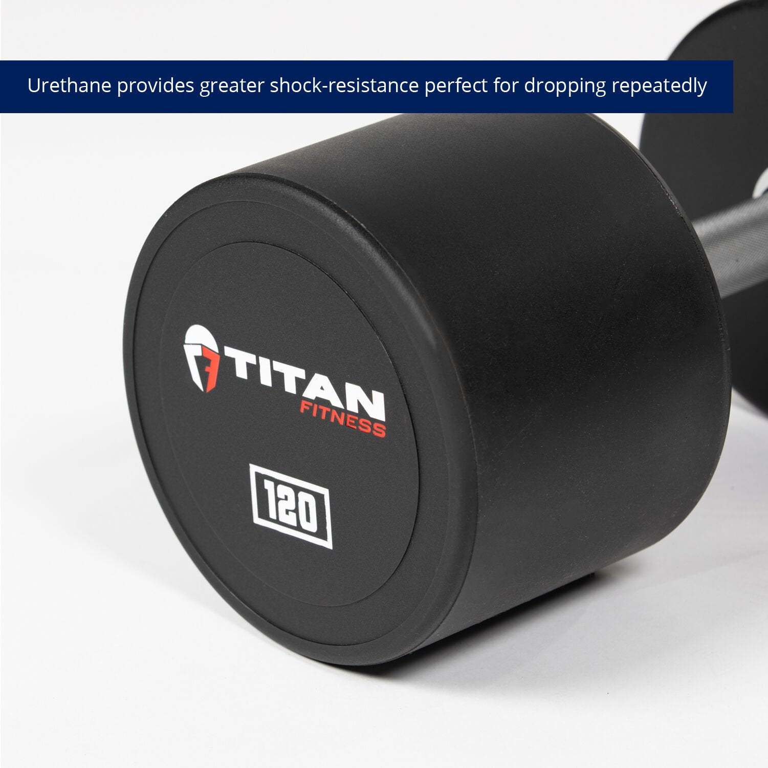Scratch and Dent - 120 LB Single Round Urethane Dumbbell - FINAL SALE
