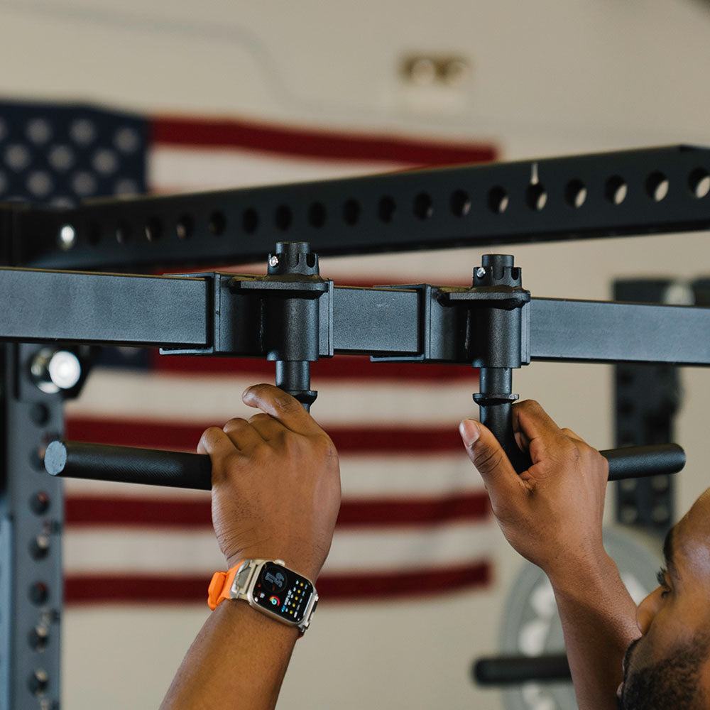 Adjustable Handle Pull Up Bar – Rack Mounted - view 5