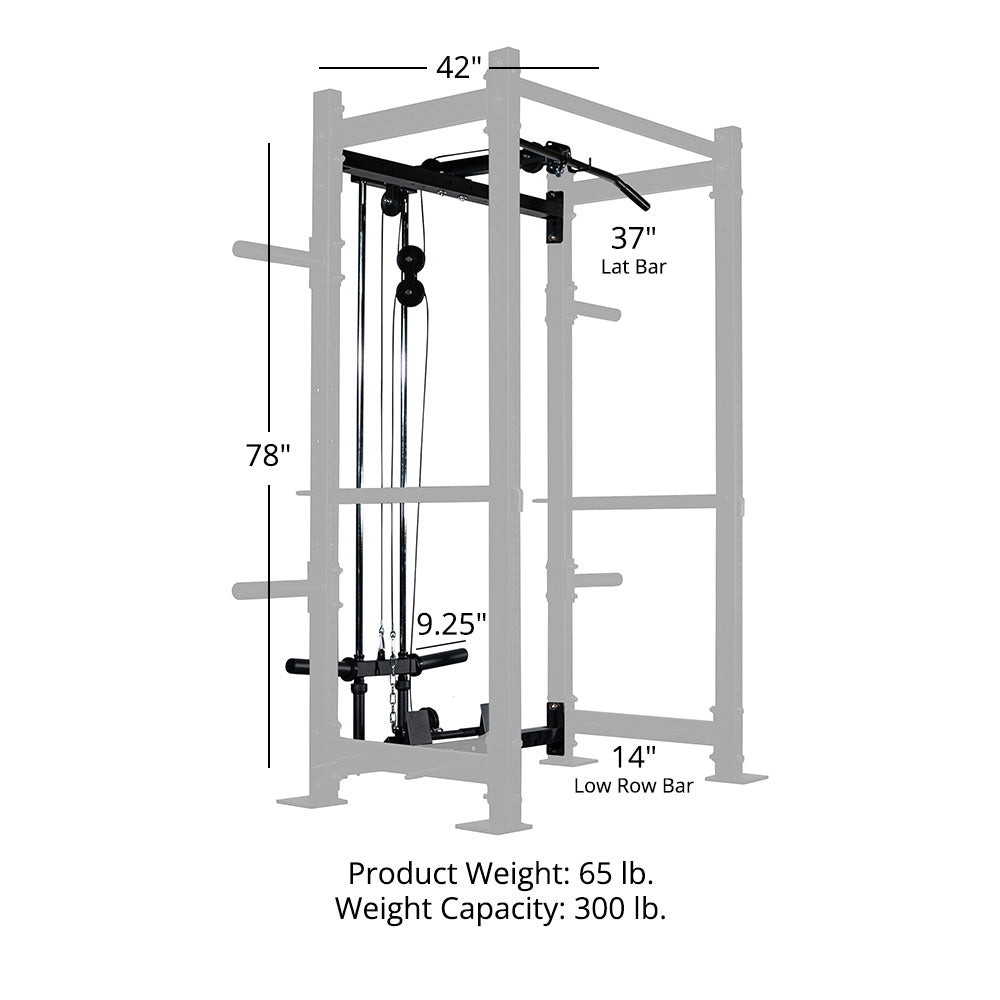 Lat Tower Rack Attachment – T-3 and X-3 Series Bolt Down Power Racks | Short - view 8