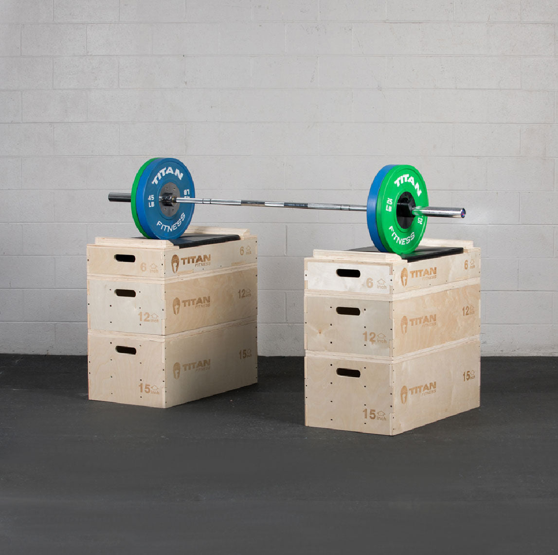 Stackable Wood Jerk Blocks with Silencer Pad - view 2