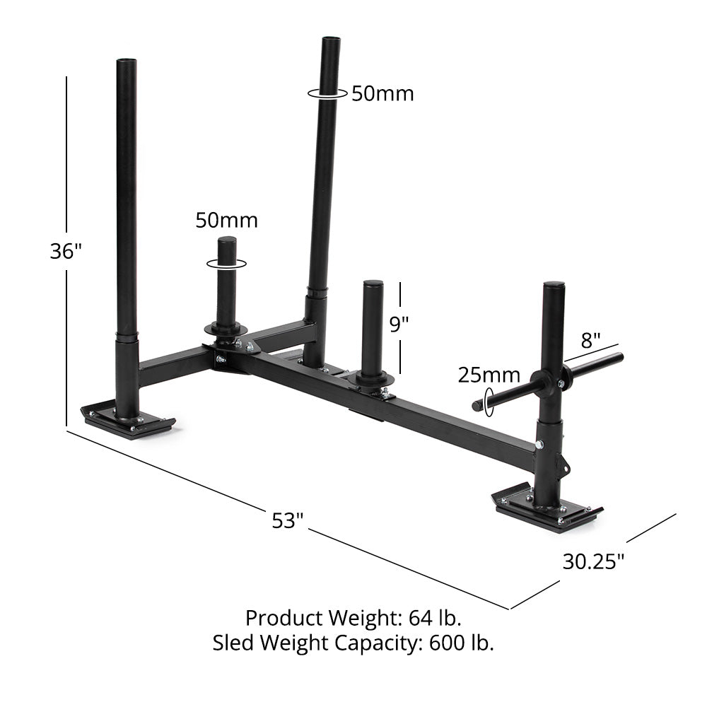 High-Low Push-Pull Sled | Sled with (3) UHMW Plastic Ski Liners - view 20