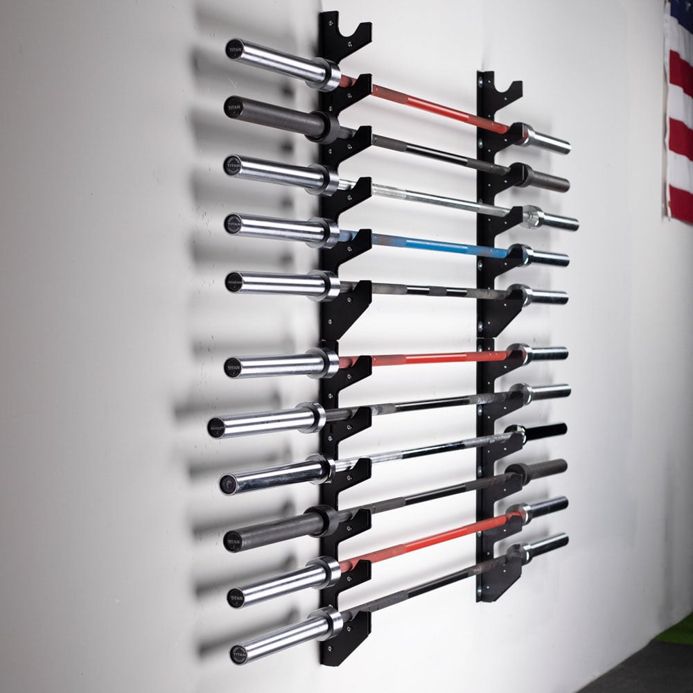 Wall Mounted 6 Barbell Rack V2