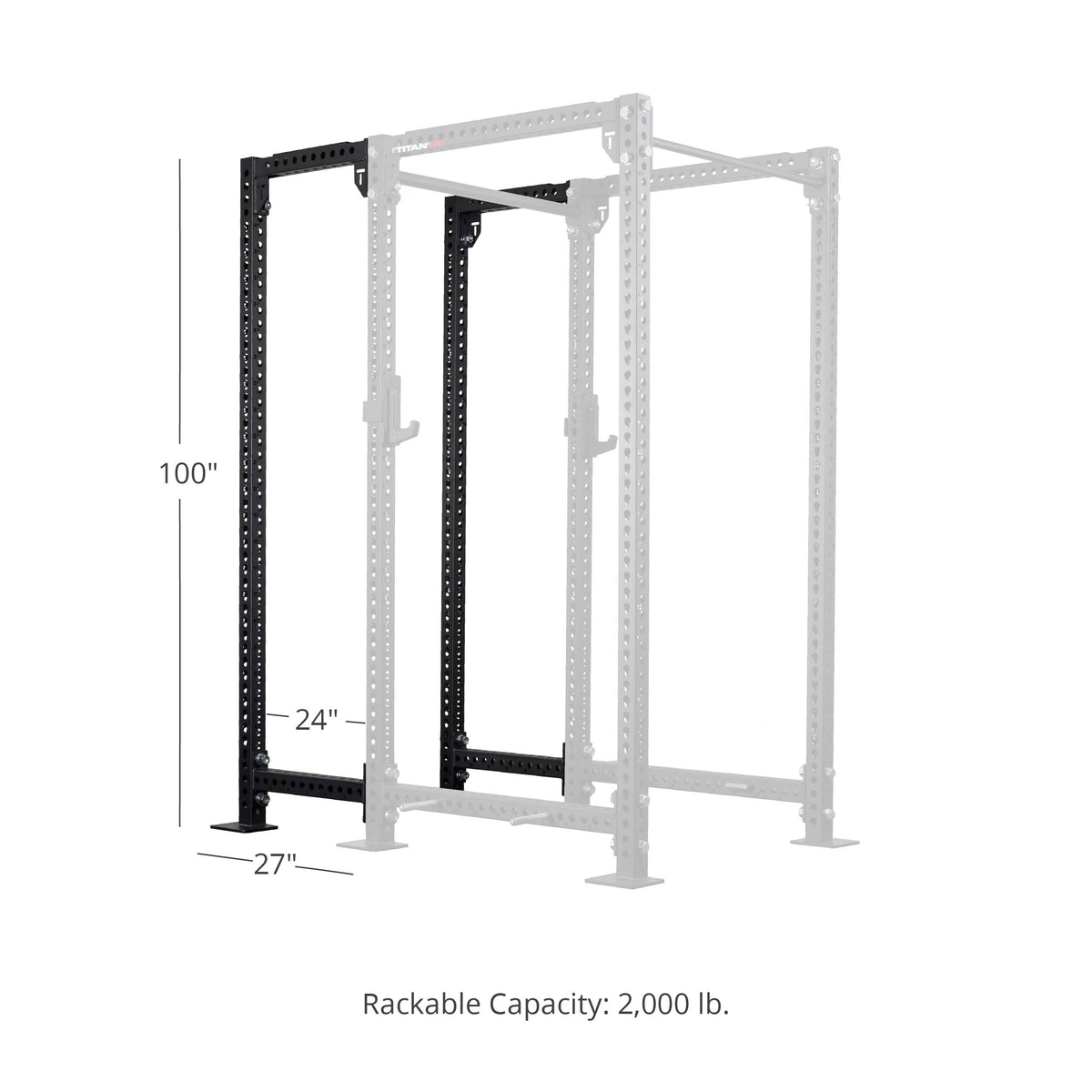 TITAN Series 24" Extension Kit - Extension Color: Black - Extension Height: 100" - Crossmember: None | Black / 100" / None
