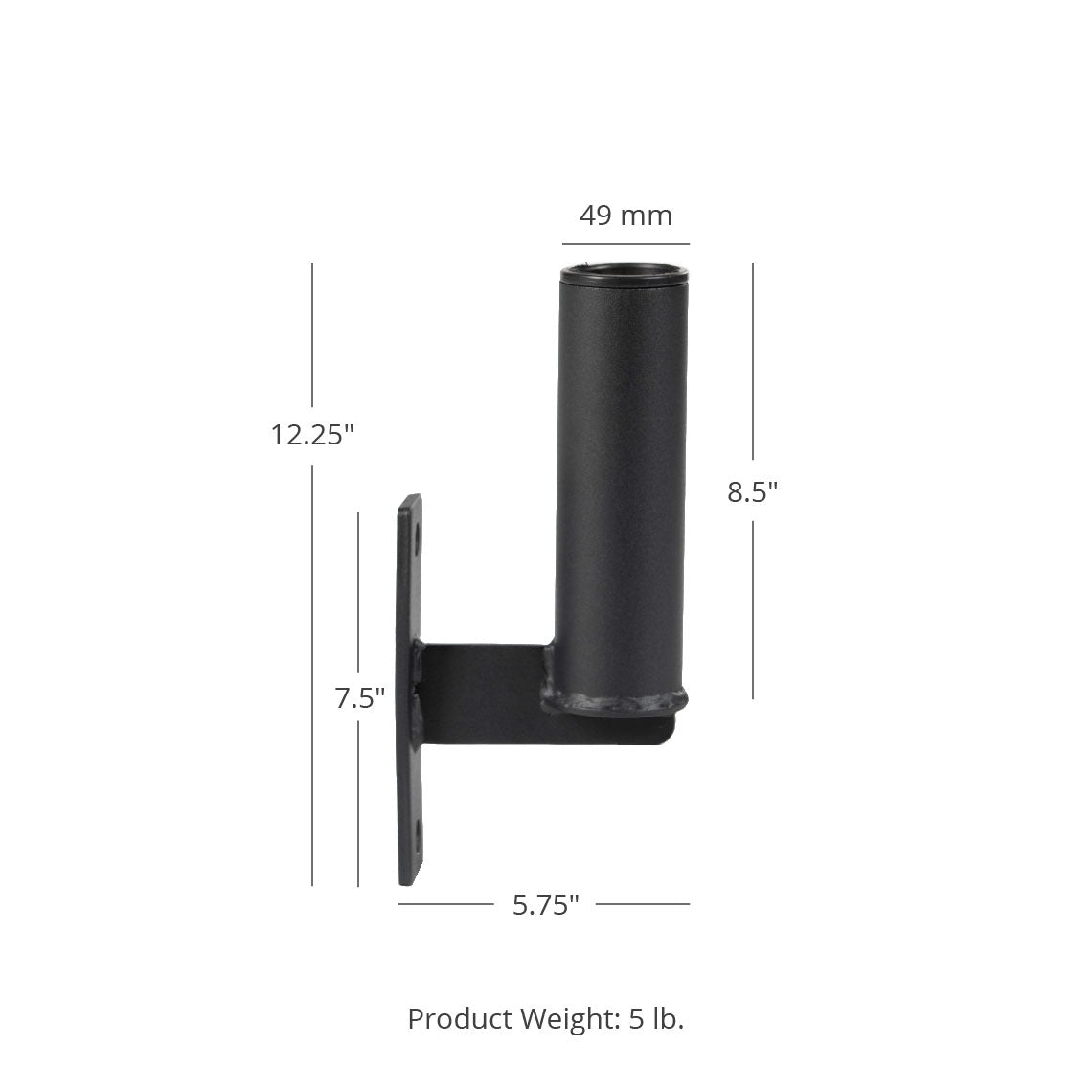 Vertical Mount Barbell Holder Fits T-3 or X-3 Series - view 7