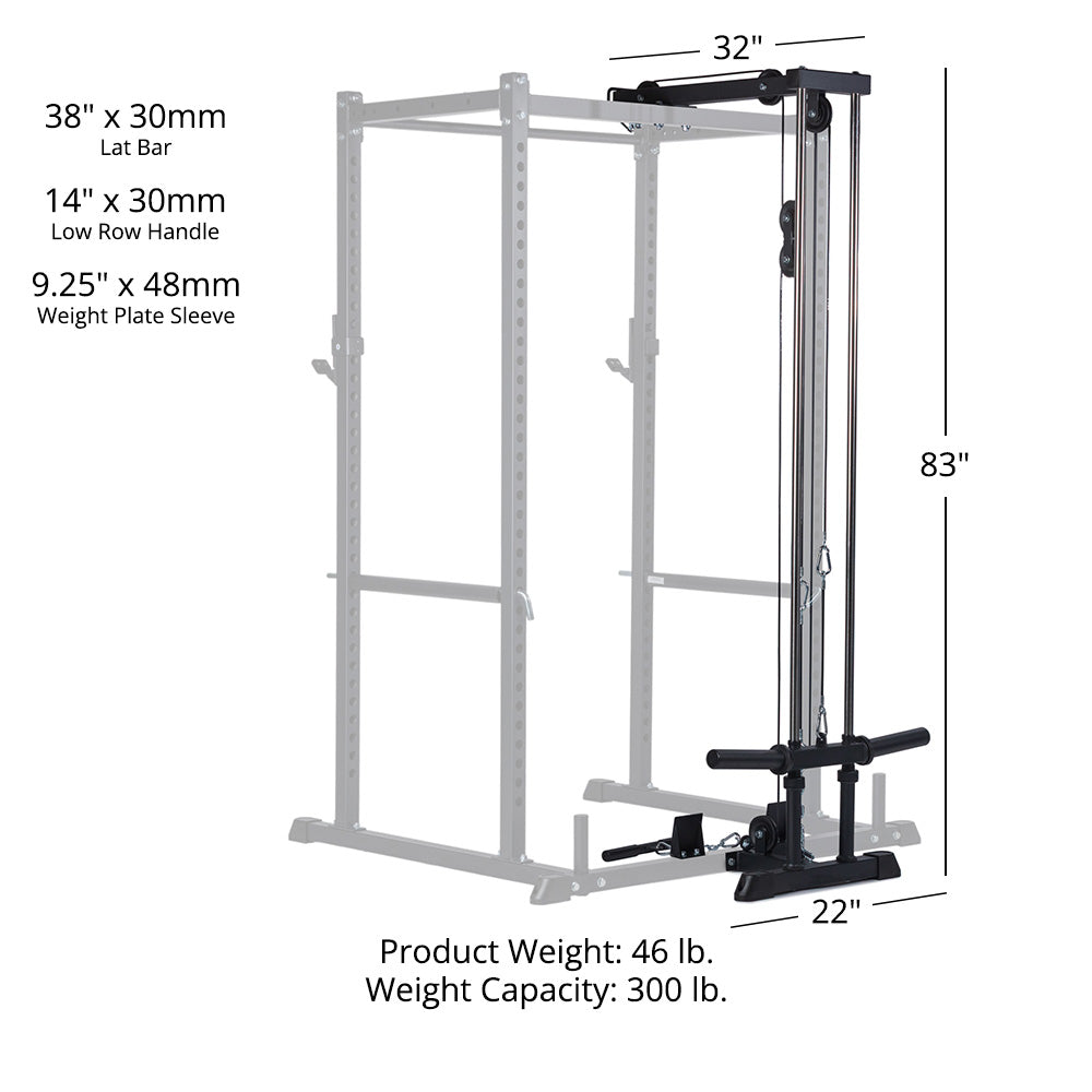 T-2 Series Lat Tower Power Rack Attachment | 83"