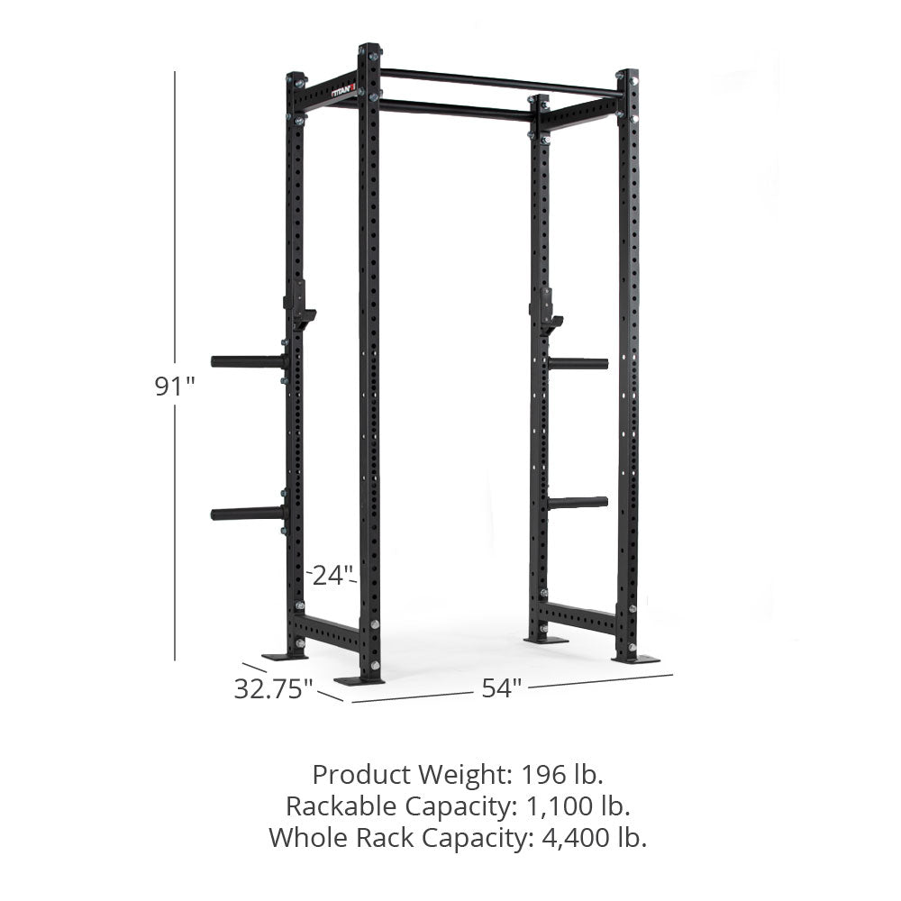 T-3 Series Power Rack | Black / 4 Pack Weight Plate Holders
