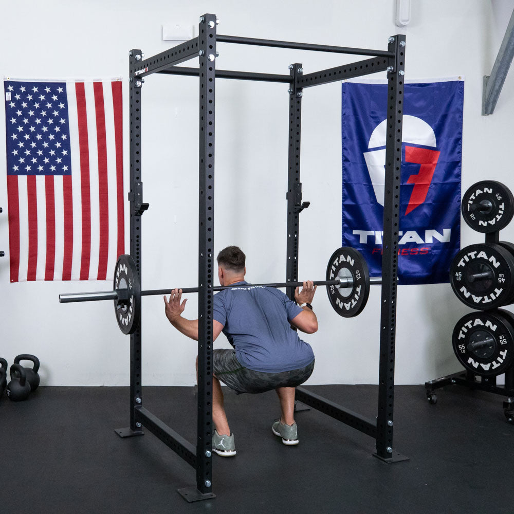 T-3 Series Power Rack | Black / 4 Pack Weight Plate Holders - view 3