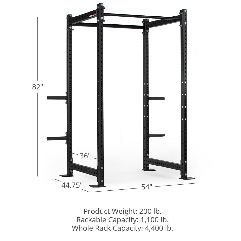 T-3 Series Power Rack | Black / 4 Pack Weight Plate Holders