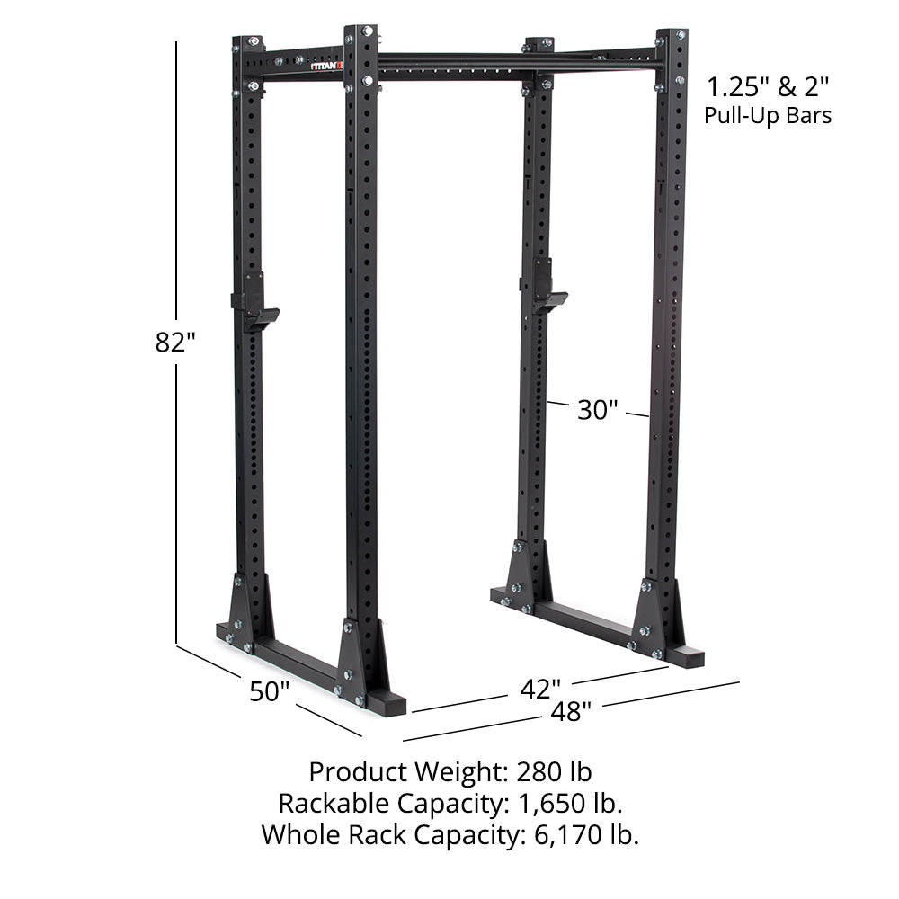 X-3 Series Flat Foot Power Rack | 82in / 4 Pack Weight Plate Holders - view 30