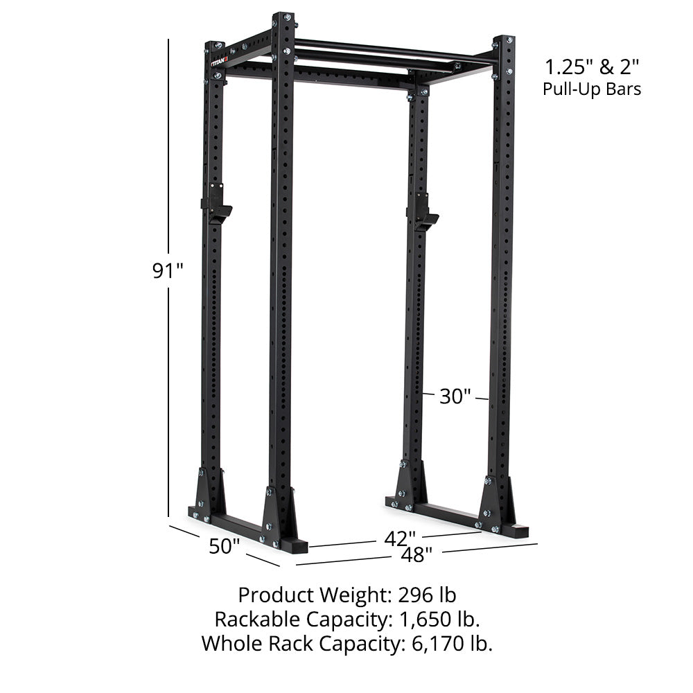 X-3 Series Flat Foot Power Rack | 91in / 4 Pack Weight Plate Holders - view 40