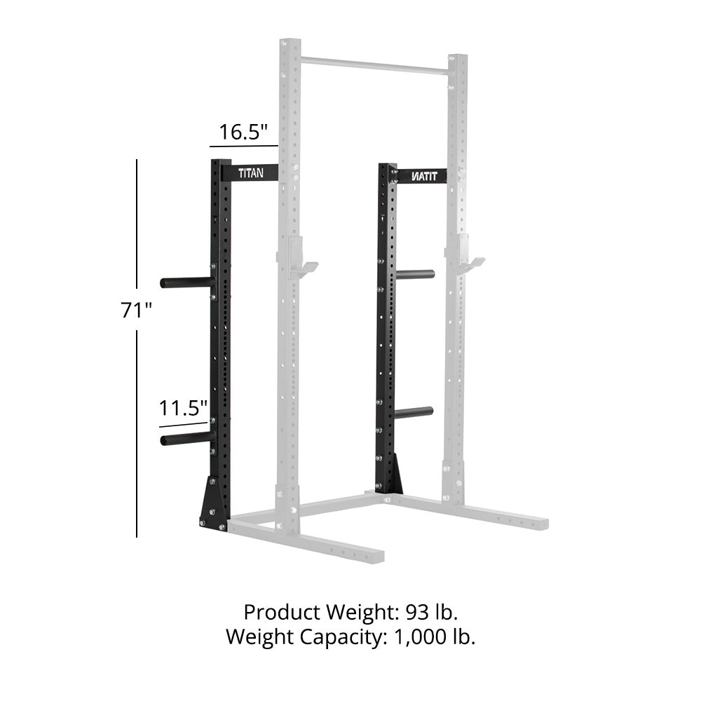 X-3 Series Half Rack Conversion Kit | 4 Pack Weight Plate Holders