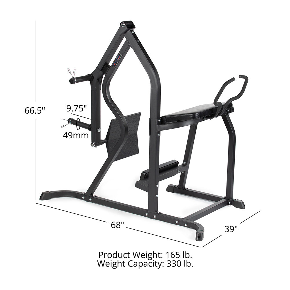 Plate-Loaded Kickback Glute Machine