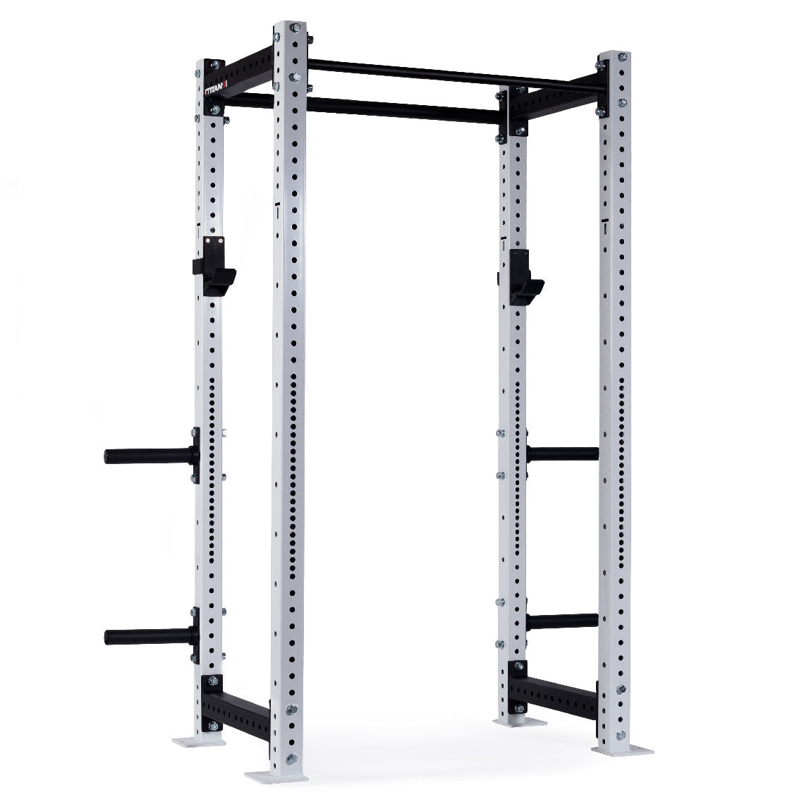X-3 Series Bolt-Down Power Rack | White / 4 Pack Weight Plate Holders - view 83