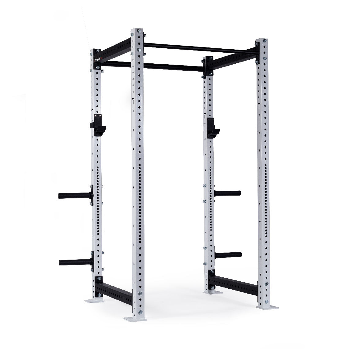 X-3 Series Bolt-Down Power Rack | White / 4 Pack Weight Plate Holders - view 83