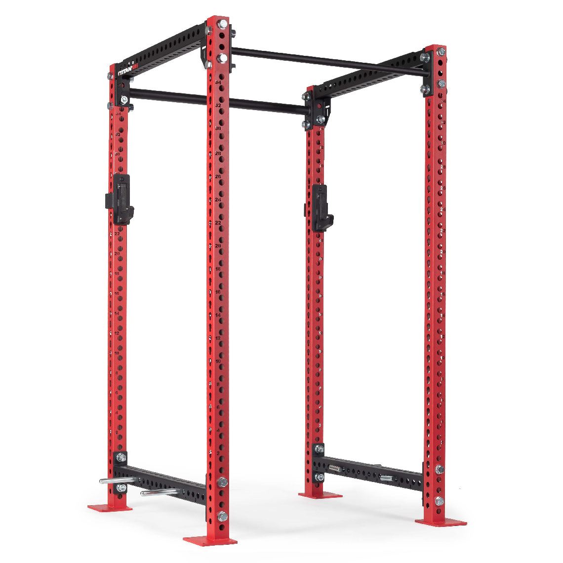 TITAN Series Power Rack | Red / 2” Fat Pull-Up Bar / Sandwich J-Hooks - view 49