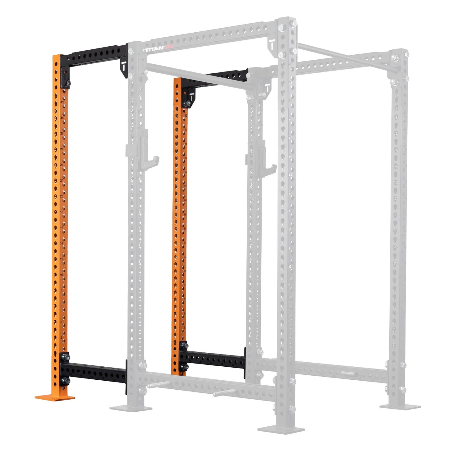 TITAN Series 24" Extension Kit - Extension Color: Orange - Extension Height: 90" - Crossmember: None | Orange / 90" / None - view 80