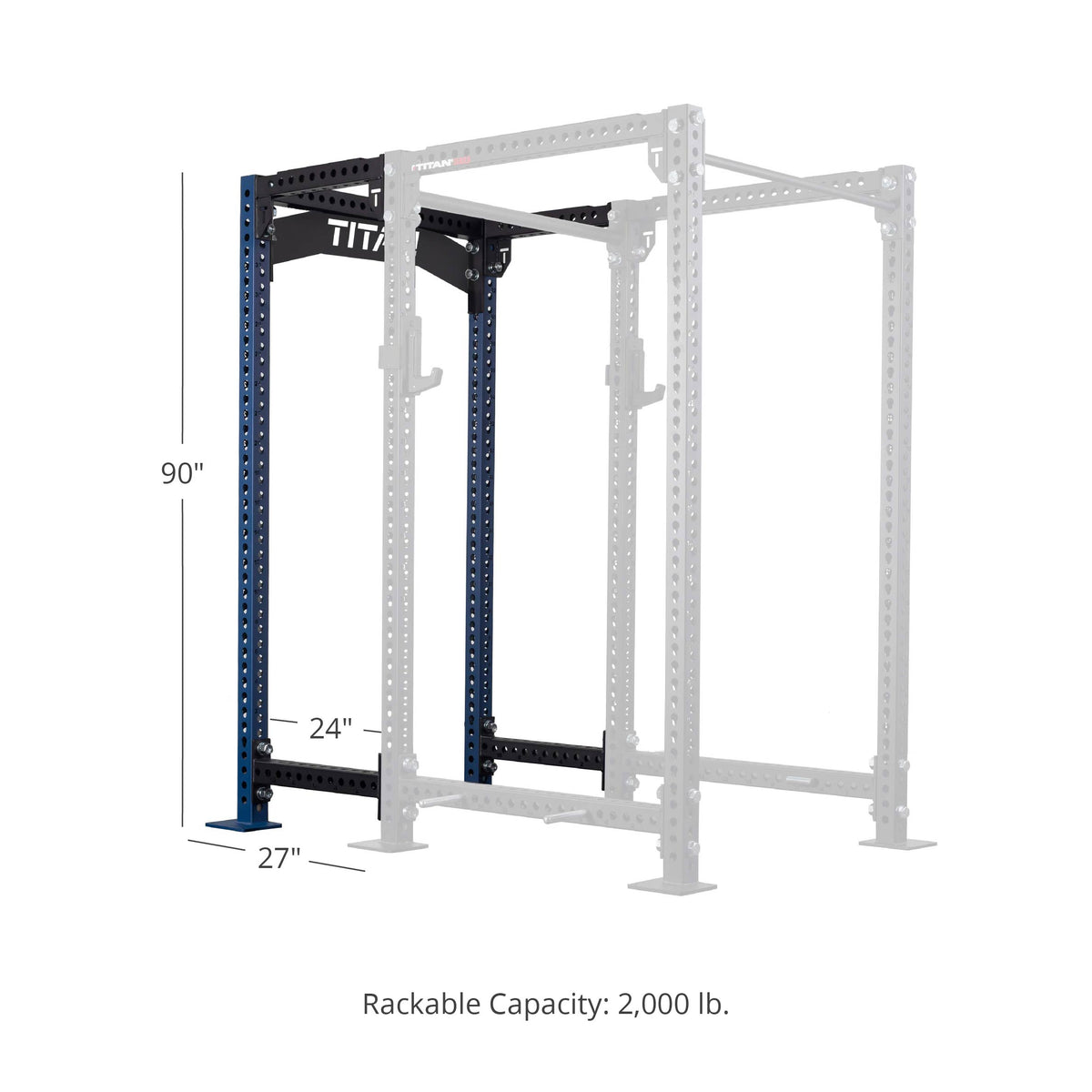 TITAN Series 24" Extension Kit - Extension Color: Navy - Extension Height: 90" - Crossmember: Crossmember Nameplate | Navy / 90" / Crossmember Nameplate - view 59