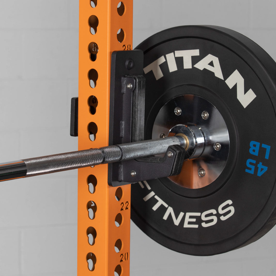 TITAN Series Power Rack - Included: (2) Sandwich J-Hooks with UHMW Plastic | Orange / 2” Fat Pull-Up Bar / Sandwich J-Hooks - view 46