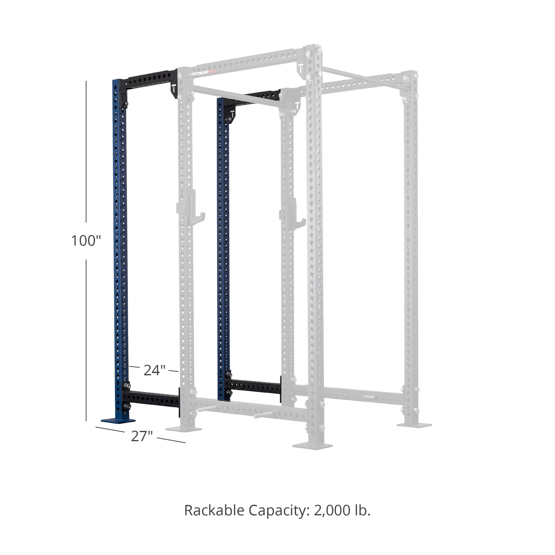 TITAN Series 24" Extension Kit - Extension Color: Navy - Extension Height: 100" - Crossmember: None | Navy / 100" / None