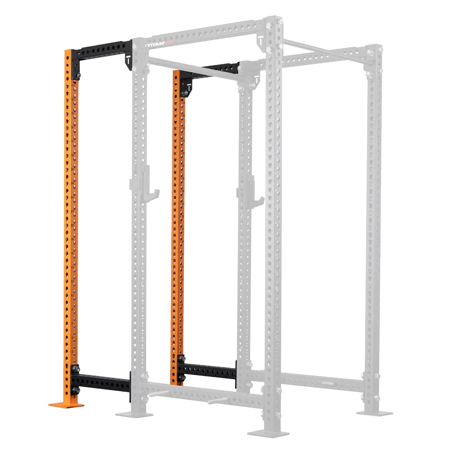 TITAN Series 24" Extension Kit - Extension Color: Orange - Extension Height: 100" - Crossmember: None | Orange / 100" / None - view 100