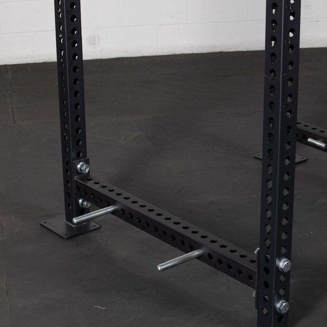 TITAN Series Power Rack - 2" Side Hole Spacing Throughout Entire Rack | Black / 2” Fat Pull-Up Bar / No J-Hooks - view 4